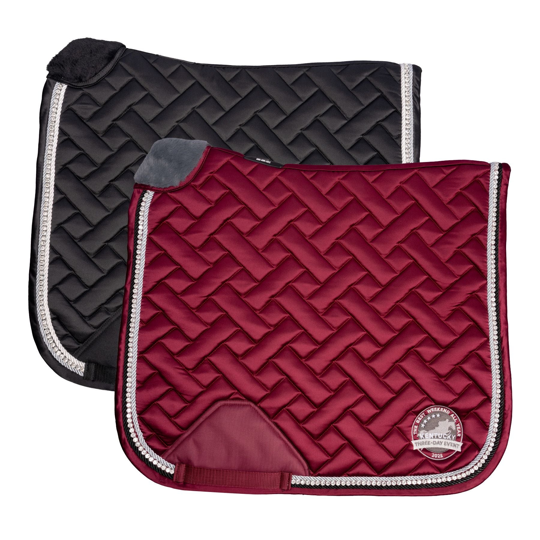 K3DE 2025 Satin Dressage Saddle Pad with Crystals