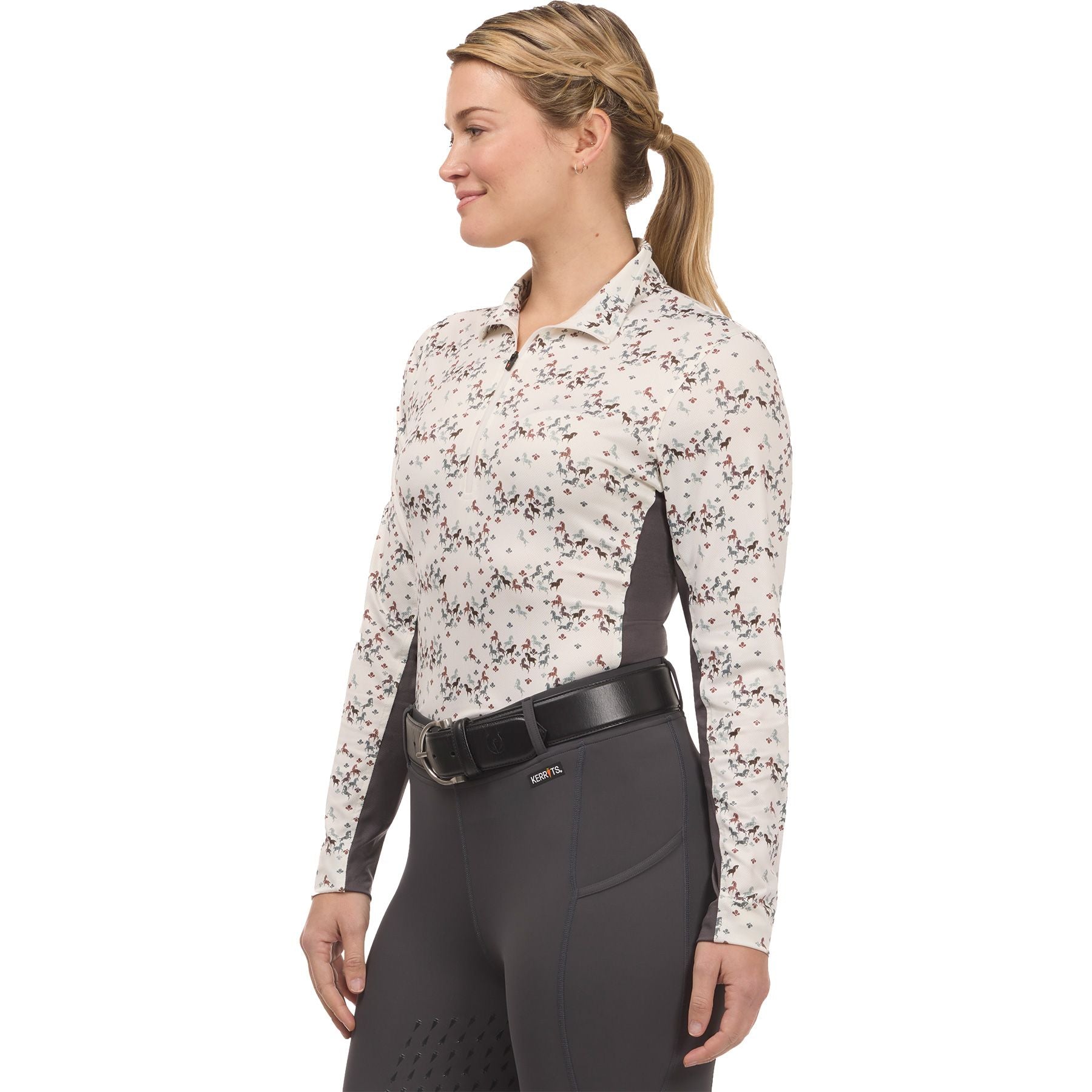 Kerrits® In The Zone CoolCore® Long Sleeve Happy Herds Printed Shirt