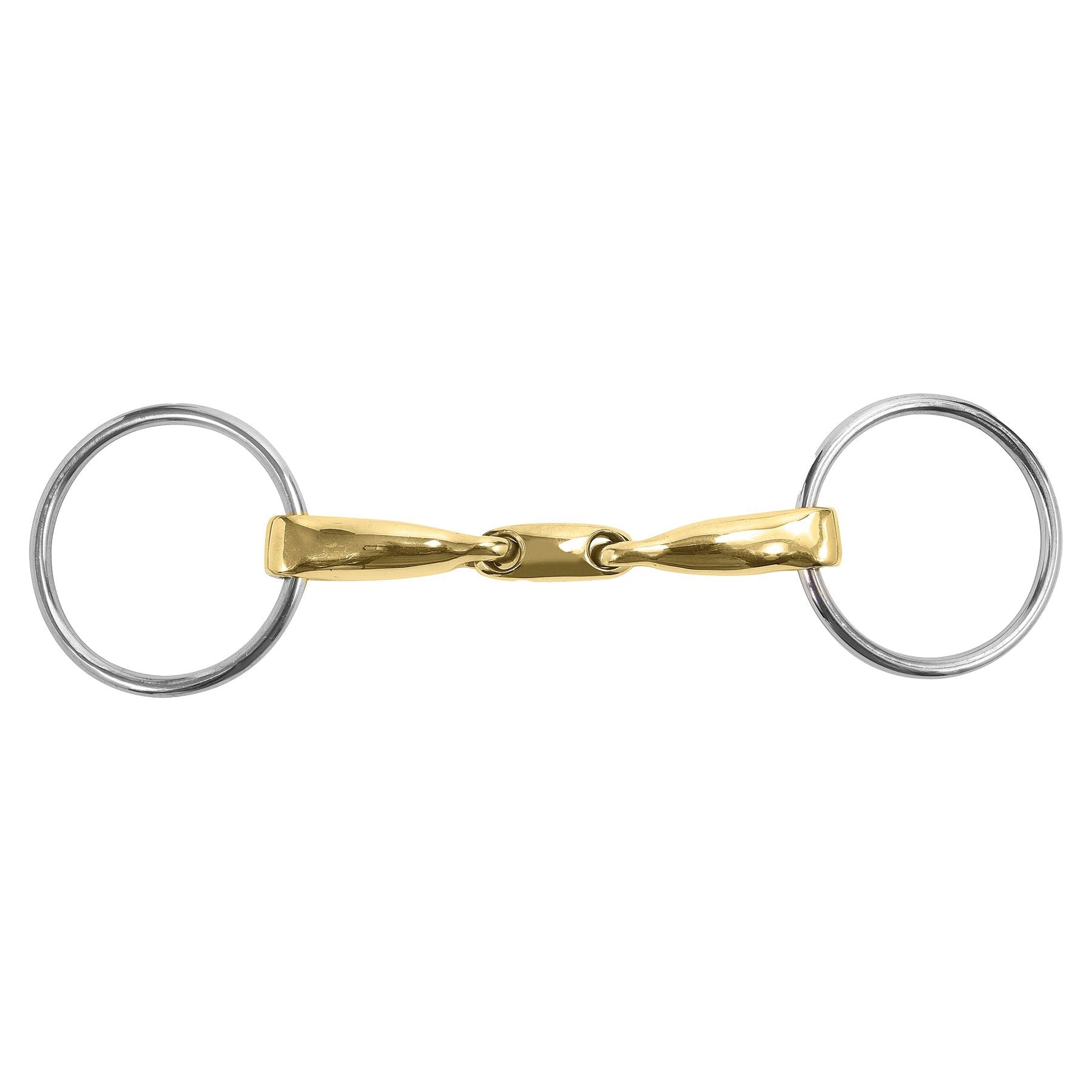 Sanft™ German Silver Curved Mouth 16 mm Loose Ring Snaffle Bit With Lozenge