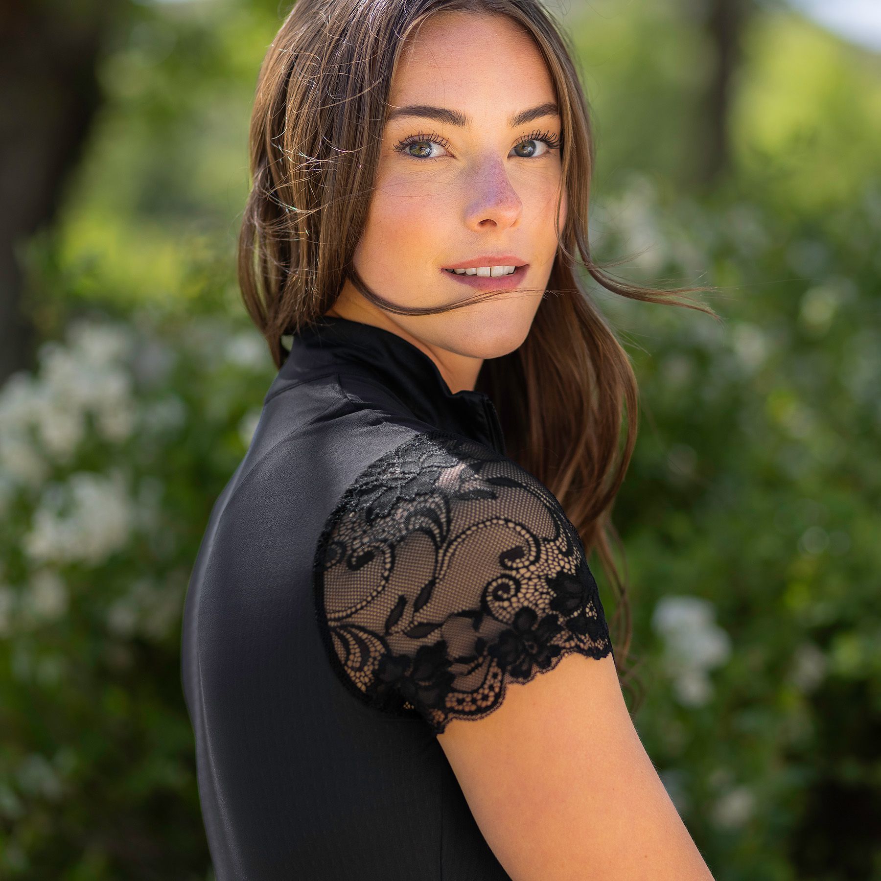 Kastel Denmark Ladies Galloon Lace Short Sleeve Sun Shirt