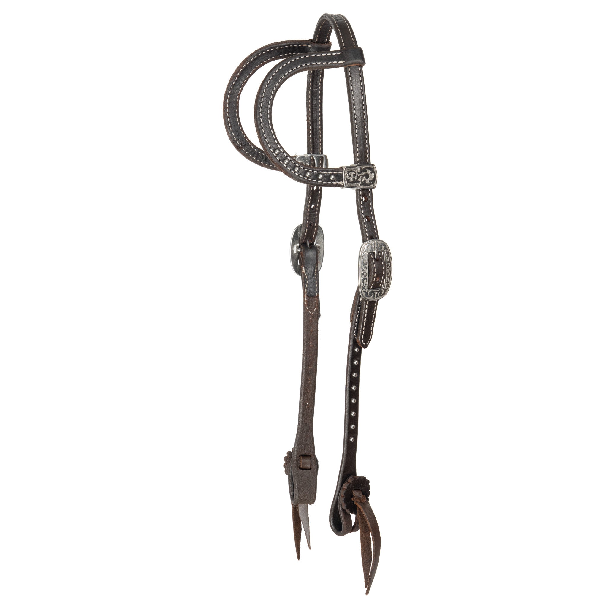 Billy Royal® Silver Studded Two Ear Quick Change Ranch Headstall
