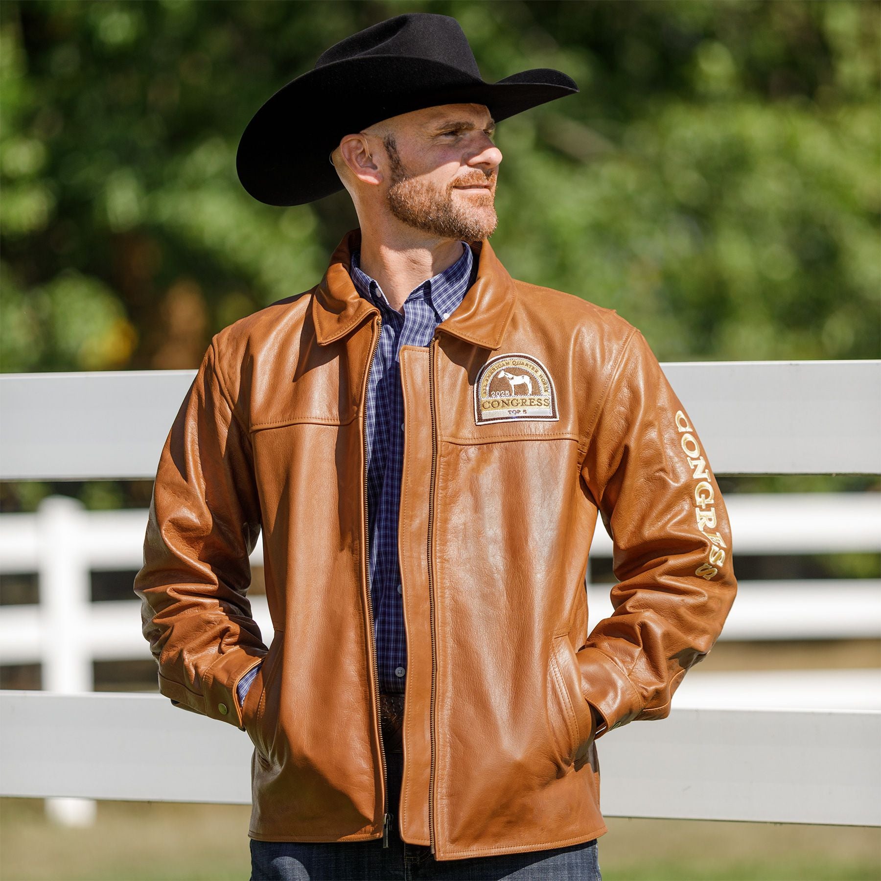 2025 Congress Standard Fit Leather Jacket