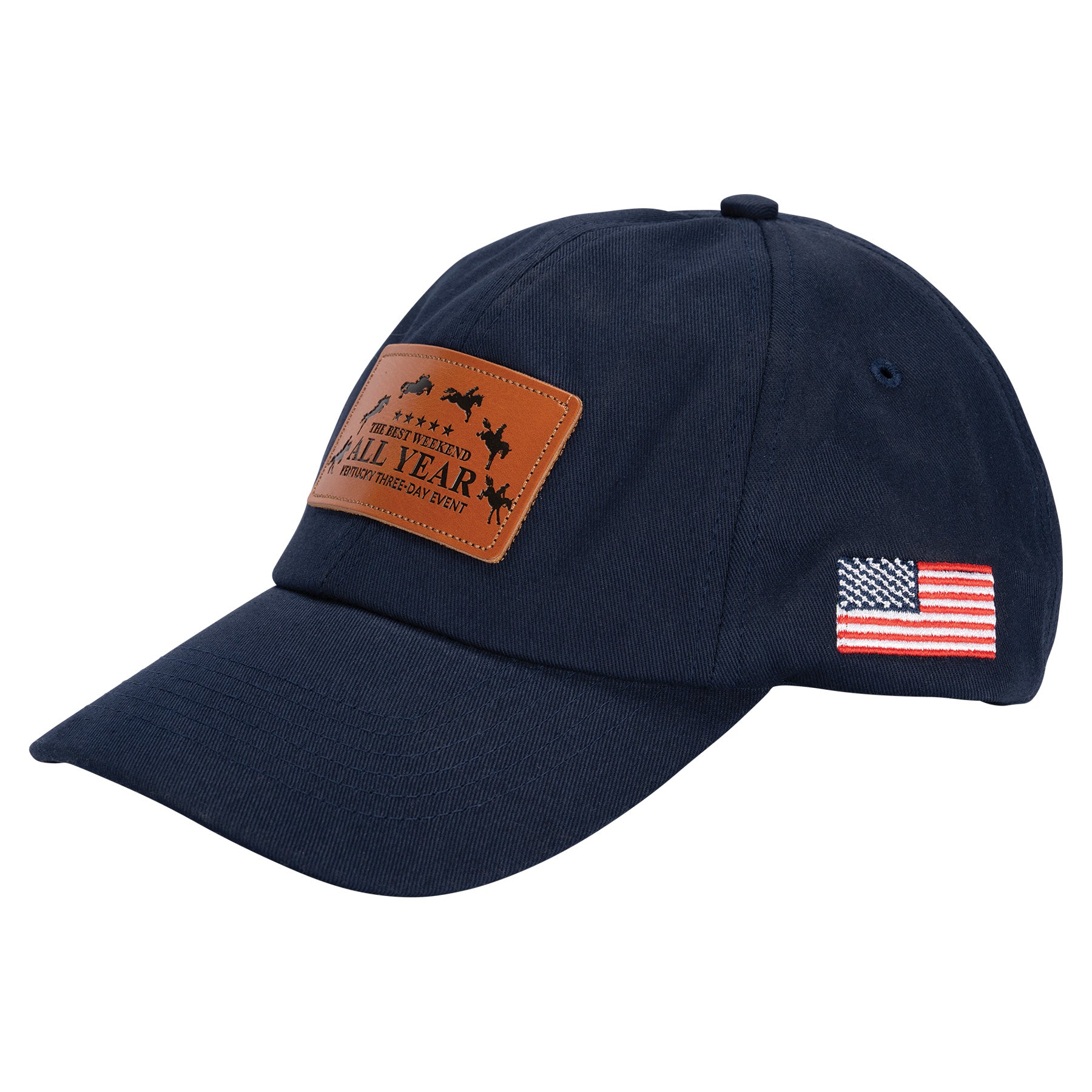K3DE Cotton Ball Cap with Faux Leather Patch