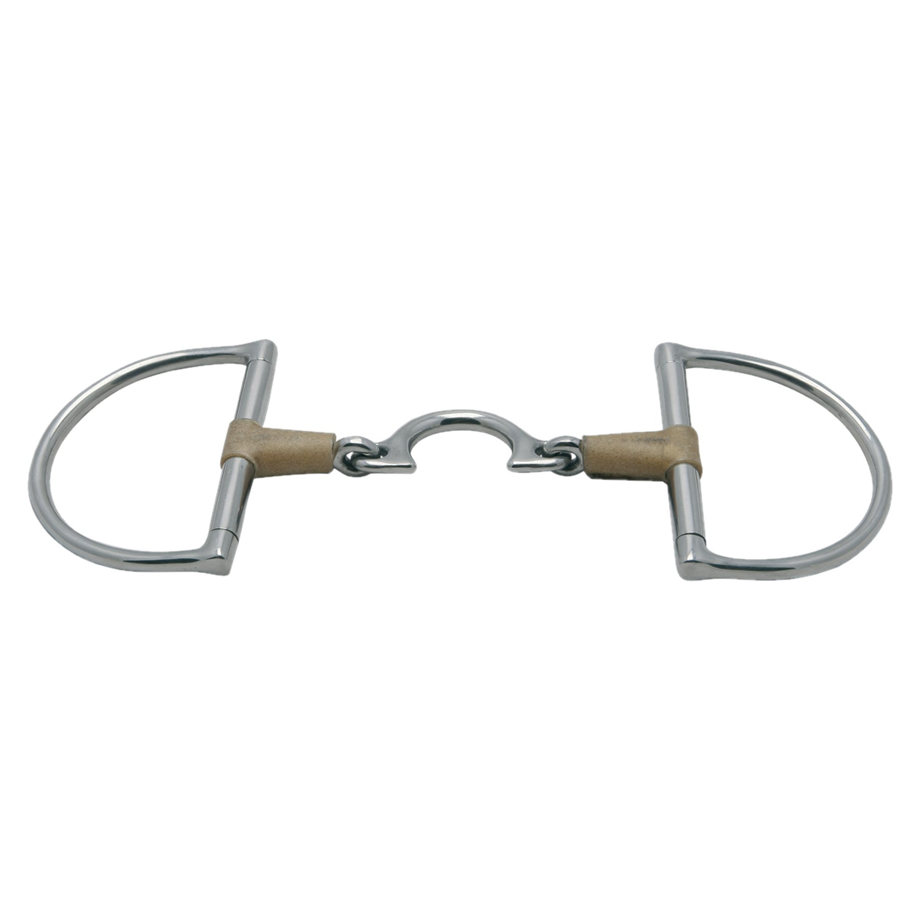 Metalab® D-Ring Snaffle Leather Bit with Moon Link