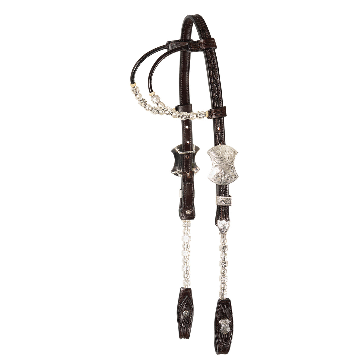 Billy Royal® Mckenzie Two-Ear Silver Show Headstall