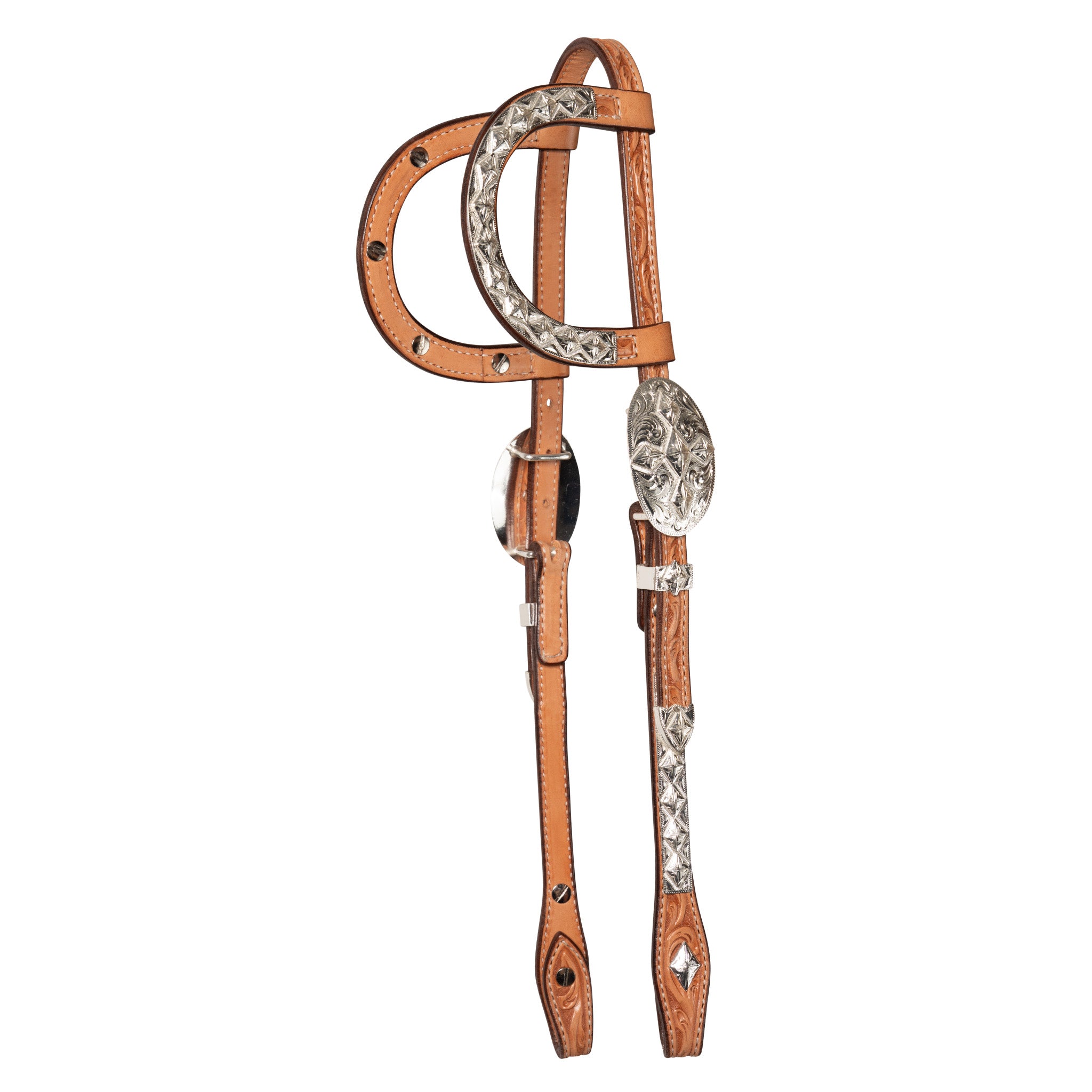 Billy Royal® Double Diamond Two Ear Silver Show Headstall II
