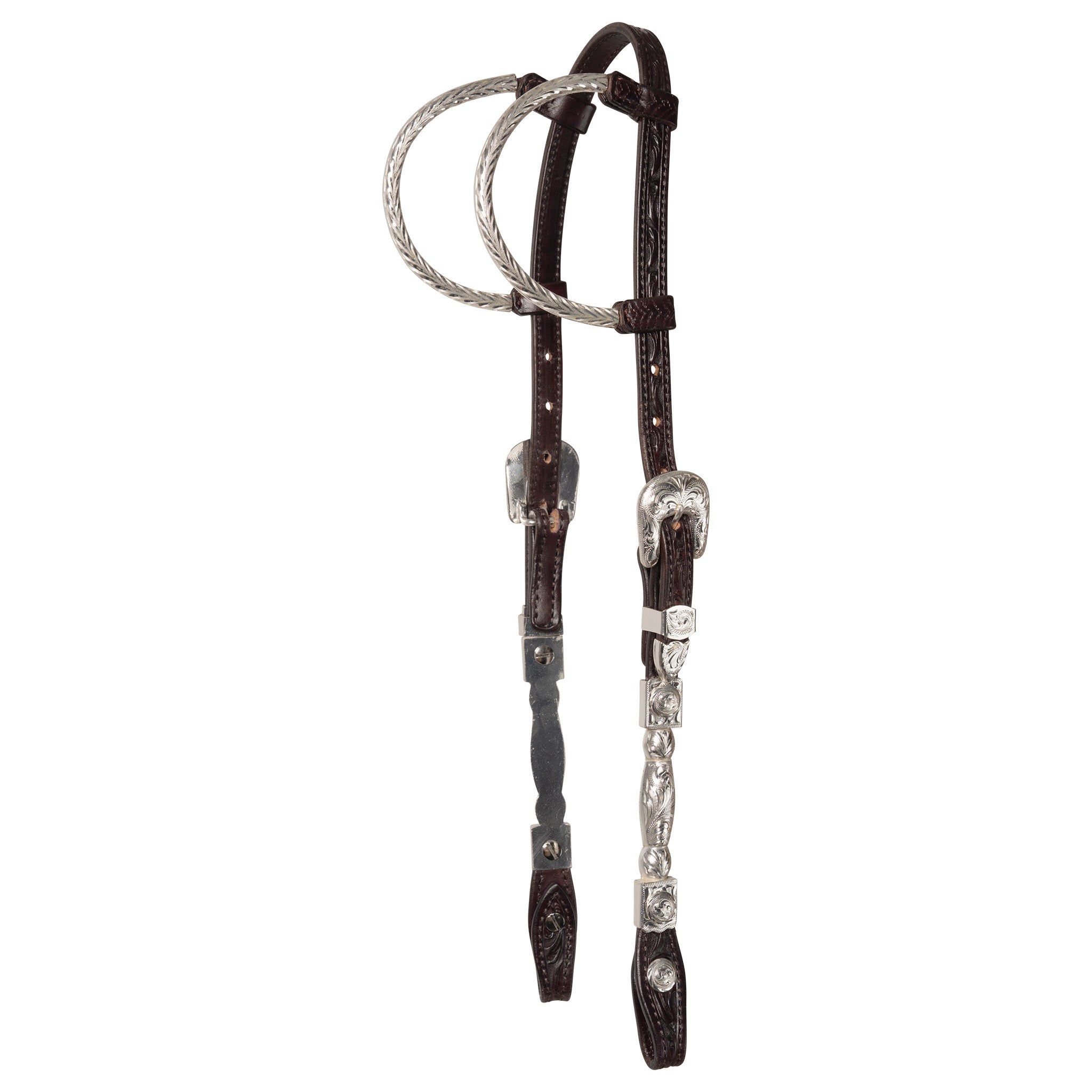 Billy Royal® Flat Ferrule Two Ear Silver Show Headstall II