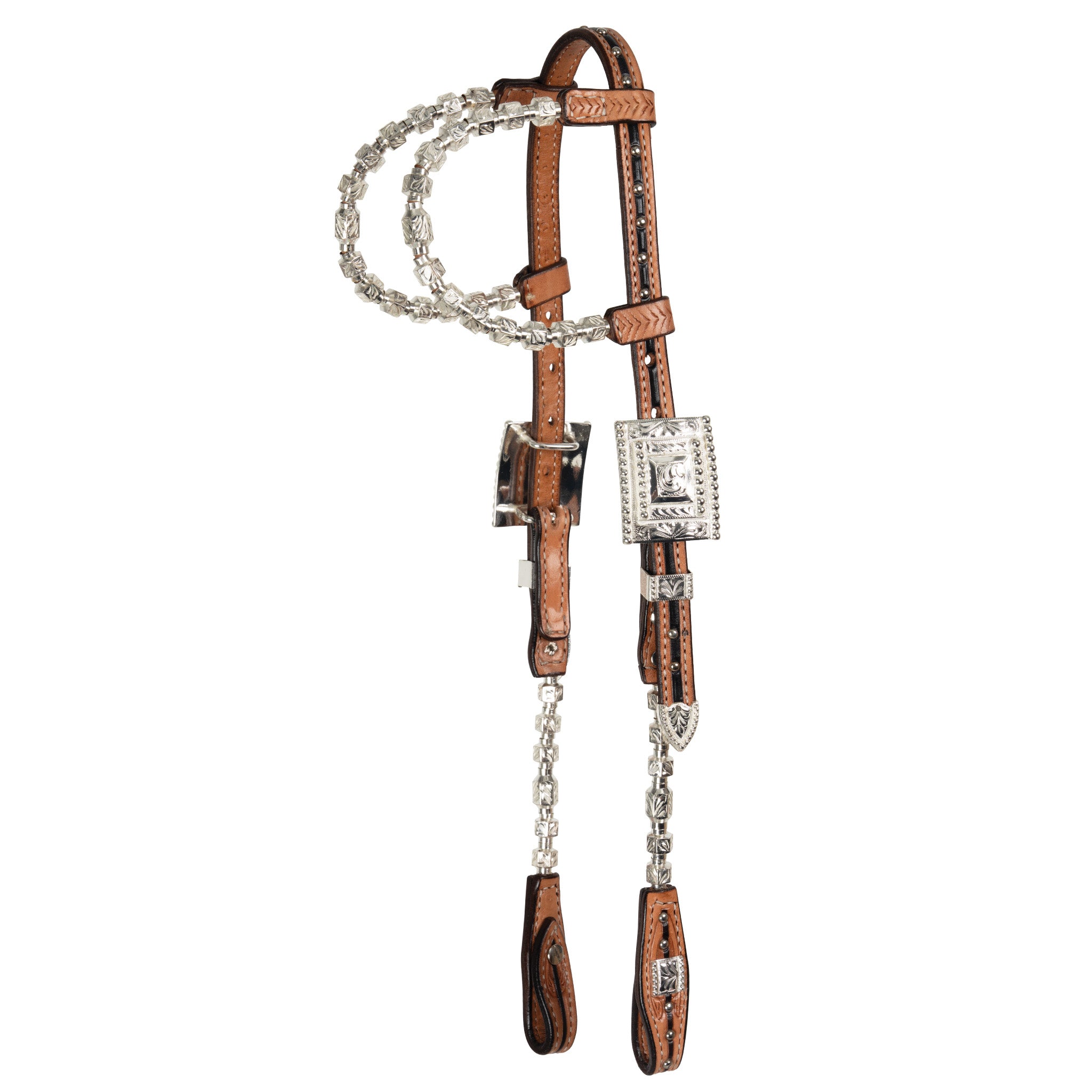 Billy Royal® California Classic Two-Tone Two Ear Silver Show Headstall II